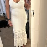 Crochet Tank Maxi Dress in Off White