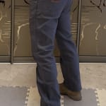 Premium Performance Tough Comfort Cowboy Cut® Slim Fit Canvas Jean in Grey Pinstripe