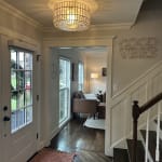 Gold Capiz Drum Flush Mount Ceiling Light