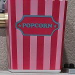 Red and Pink Stripe Bamboo Fiber Popcorn Container - World Market