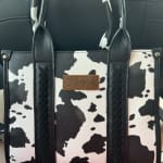 Allover Cow Print Cross Body Mini Tote