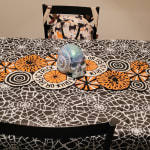 Orange and Black Trick or Treat Beaded Table Runner - World Market