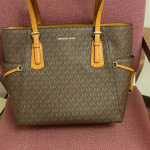Fingerhut Michael Kors Voyager Signature East West Tote Brown