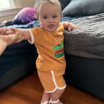 Printed French-Terry Ringer T-Shirt and Shorts Set for Baby