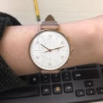Hybrid Smartwatch Harper White Leather