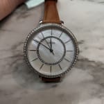 Jocelyn Three Hand Blush Leather Watch ES4455 Fossil