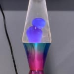Oil slick lava lamp top