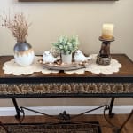 Bleached Jute Circle Woven Table Runner