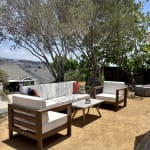 Segovia Light Brown Eucalyptus Outdoor Couch