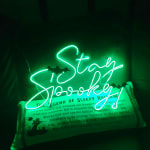 Neon Green Stay Spooky LED Electric Sign Wall Decor