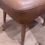 Karena Caramel Faux Leather Curved Back Dining Chair Set of 2