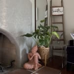 Natural Bamboo Planter with Wood Stand