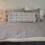 Extra Wide Diamond Stripe Indoor Outdoor Lumbar Pillow