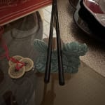 Green Ceramic Dragon Figural Chopstick Rest Set of 2