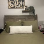 Extra Wide Ivory Textured Boucle Lumbar Pillow