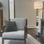 Delaney Dark Pecan Upholstered Chair