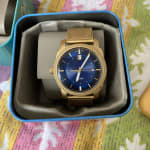 Machine Three-Hand Date Gold-Tone 