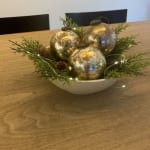 Antique Gold Glass Ball Ornament