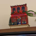 Laser Cut Wood Holiday Bookstore LED Light Up Decor