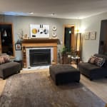 Extra Wide Rust Kuba Print Indoor Outdoor Lumbar Pillow