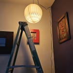 White Pleated Paper Globe Collapsible Hanging Lantern - World Market