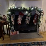 Green and White Knit Gingerbread Man Christmas Stocking - World Market