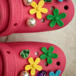 Red platform crocs sale