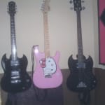 Squier Hello Kitty Mini Strat Electric Guitar Pink | Musician's Friend