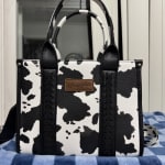 Allover Cow Print Cross Body Mini Tote