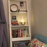 White encore narrow clearance bookshelf