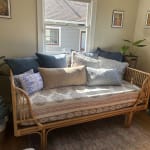 Sonya Natural Brown Block Printed Twin Mattress Cover