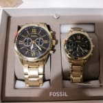 His and Her Chronograph Gold-Tone 