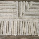 Cream Geometric Beaded Table Runner