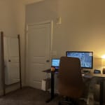 Arya Natural Wood Ladder Leaning Full Length Mirror