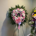 Serene Blessings™ Standing Wreath- Pink & White