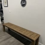 Corsica Light Brown Slatted Eucalyptus Outdoor Dining Bench