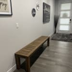 Corsica Light Brown Slatted Eucalyptus Outdoor Dining Bench