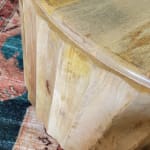 Ishan Round Driftwood Ridged Coffee Table