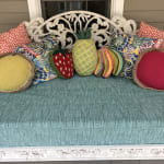 Multi Banana Bunch Shaped Indoor Outdoor Throw Pillow