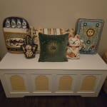 Sage Green Velvet Moon Beaded Throw Pillow - World Market