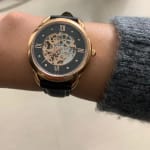 Tailor Mechanical Black Leather Watch ME3164 Watch Station