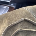 Olive Green Suede Tote Bag