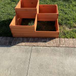 Wooden Four-Cube Self-Contained Raised Bed Garden Planter