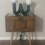 Loop Green Metal and Opal Glass Globe 2 Light LED Table Lamp