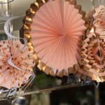 BlushBalloonParty Rose Gold and Blush Party Fans - Rose Gold Paper Fans - Paper Rosettes - Paper Fan Backdrop - Photo Shoot - Blush Party Fans - Pack of 8