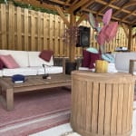 Corsica Light Brown Slatted Eucalyptus Outdoor Dining Table