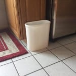 2.3 gal. Pearl White Oval Trash Can