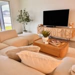 Mathis Warm Blonde Wood Floating Block Coffee Table