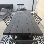 Rayne Charcoal Eucalyptus Wood Outdoor Dining Table