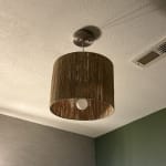 Bleached White Jute Basketweave Drum Table Lamp Shade